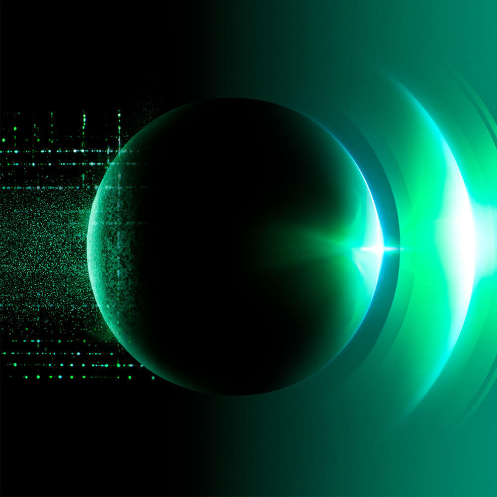 Helena Rubinstein Skin Rehab: illustrazione biotech astratta della rigenerazione e detossificazione cellulare.