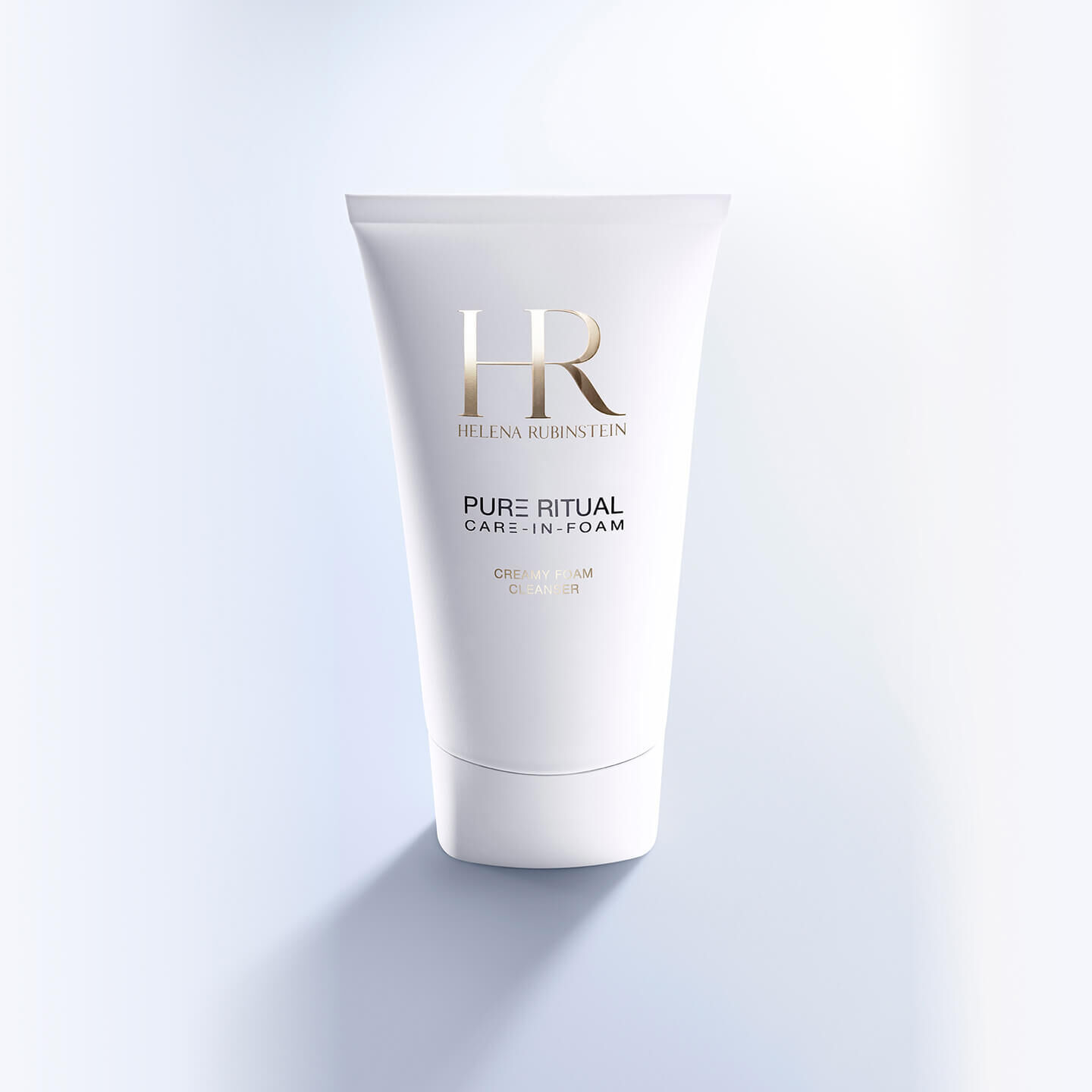 Immagine frontale della confezione di Helena Rubinstein Pure Ritual Care-in-Foam su uno sfondo blu.