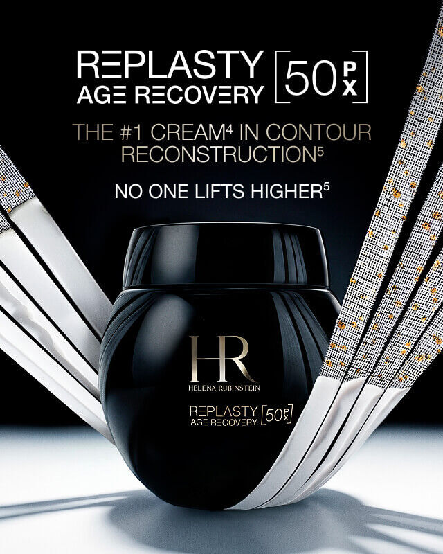 Vaso di crema Helena Rubinstein Replasty Age Recovery Night con dettagli della formula Pro-Xylane™.